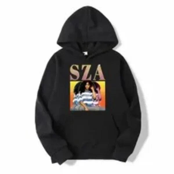 SZA Black SOS Fleece Hoodie