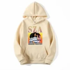 Cream SZA Merch SOS Fleece Hoodie