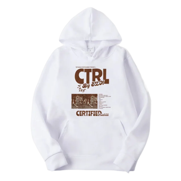 White SZA Ctrl Hoodie