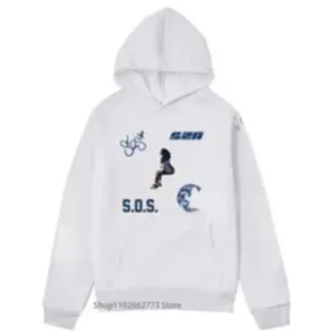 SZA SOS Anime White Hoodie